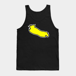 Gabriola Island Silhouette in a Lemon Yellow Flavour - Bright and Simple - Gabriola Island Tank Top